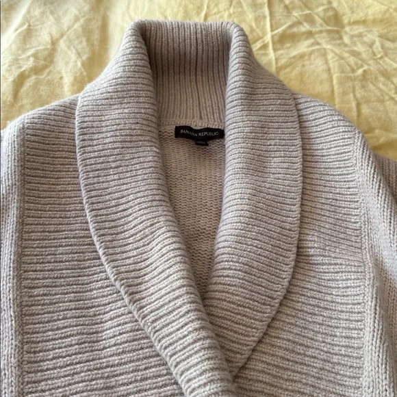 Banana Republic Wool Blend Shawl Collar Double-Breasted Cardigan Sweater – M - Picture 2 of 9